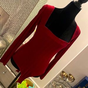 Like new Free People burgundy wine red boy suit